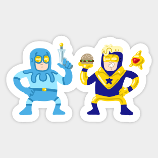 Blue and Gold Sticker